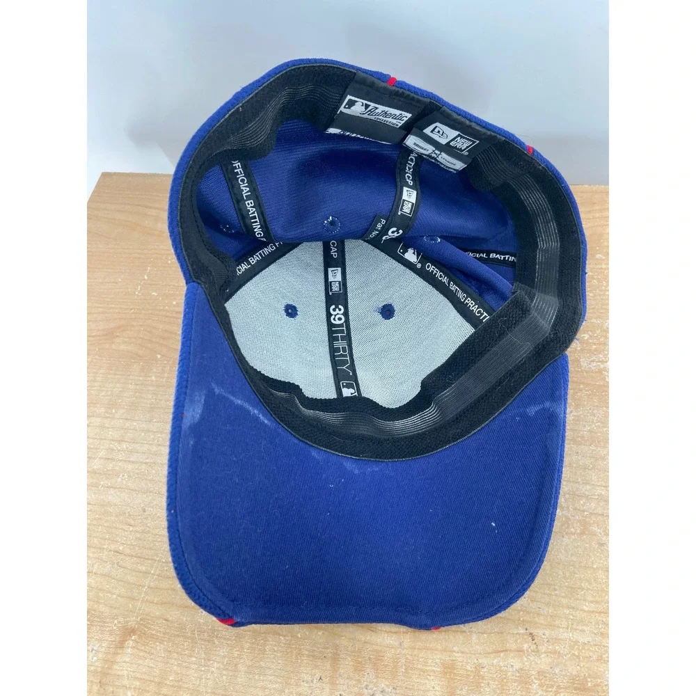 New Era 39THIRTY Chicago Cubs MLB Official Batting Practice Blue Hat Mens M/L